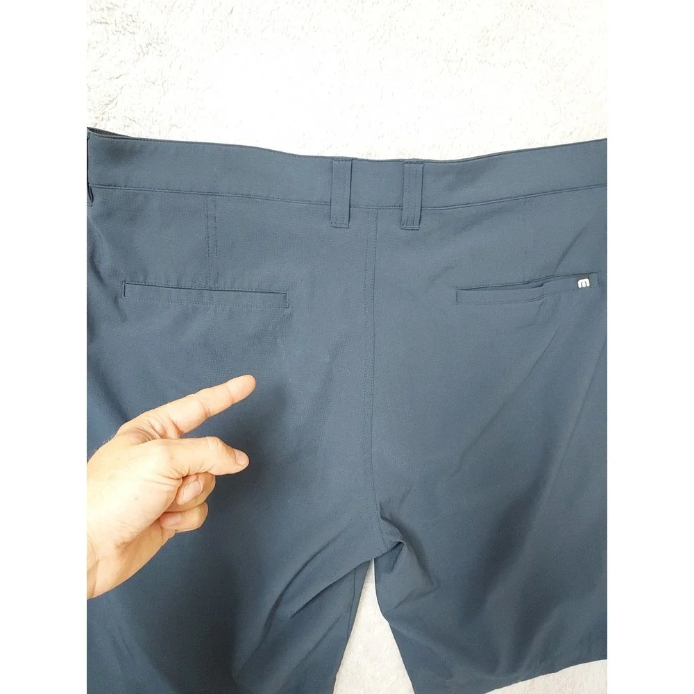 Travis Mathew Shorts Mens 38 Wanderlust Golf Performance Activewear Blue Preppy